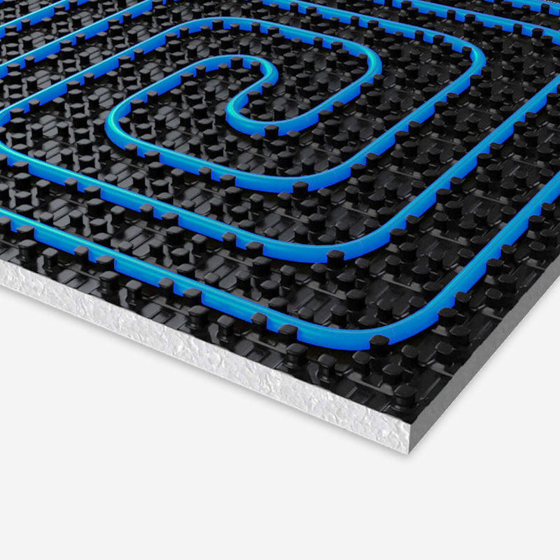 Noppenplaat met 30mm EPS isolatie en PE RT verwarmingsbuis 