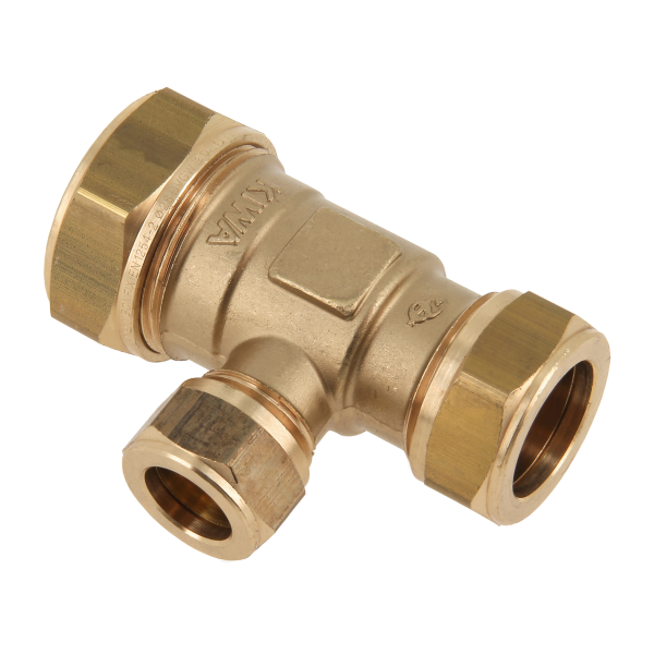 BONFIX Knel messing T-stuk 28 x 15 x 22 mm