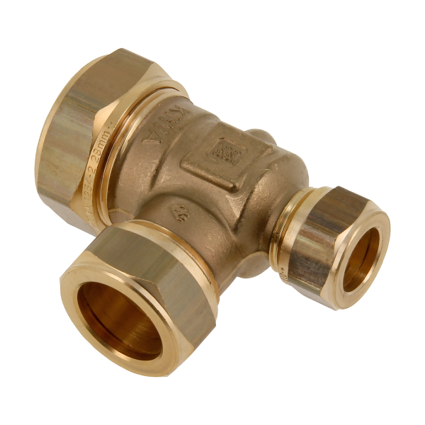 BONFIX Knel messing T-stuk 28 x 22 x 15 mm