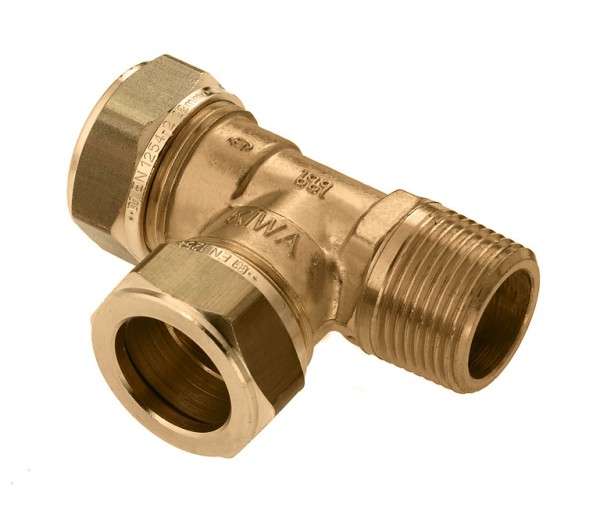 Messing & messing vertinde knelfittingen