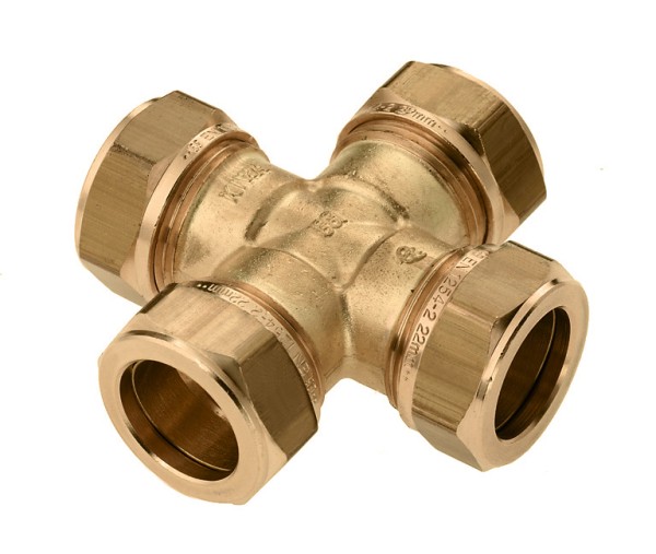 Messing & messing vertinde knelfittingen