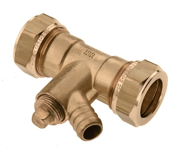 Messing & messing vertinde knelfittingen