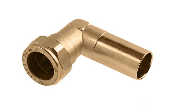 Messing & messing vertinde knelfittingen