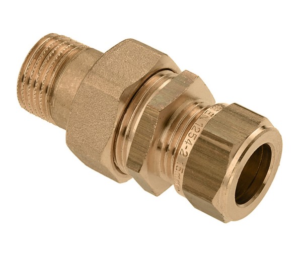 Messing & messing vertinde knelfittingen