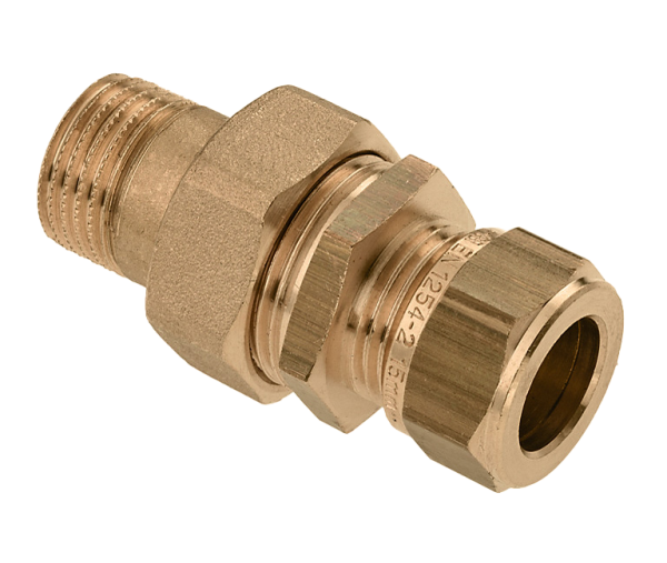 BONFIX Messing & messing vertinde knelfittingen 1⁄2 x 15