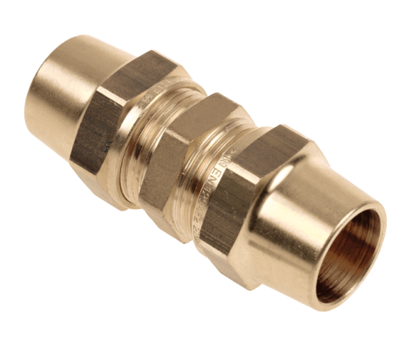 BONFIX BELGAS knel messing rechte koppeling 18 x 18 mm