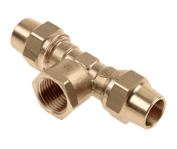 BONFIX BELGAS knel messing T-stuk 22 x 3/4 x 22 mm