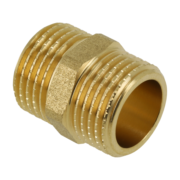 BONFIX Draad messing dubbele nippel 1" bu.dr.