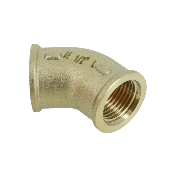 BONFIX Draad messing bocht 45° 1/2" binnendraad