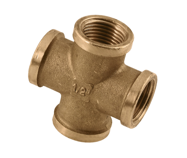 BONFIX Draad messing kruisstuk 1" x 1" x 1" x 1" bi.dr.