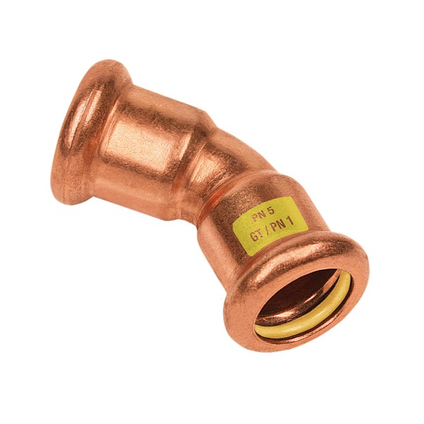 Pressfittingen roodkoper GAS