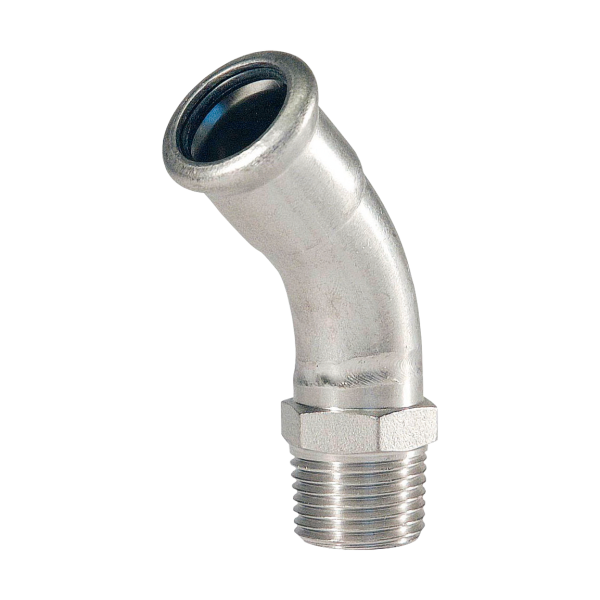 BONFIX M-press RVS-water bocht 45° 1/2" bu.dr. x 15 mm