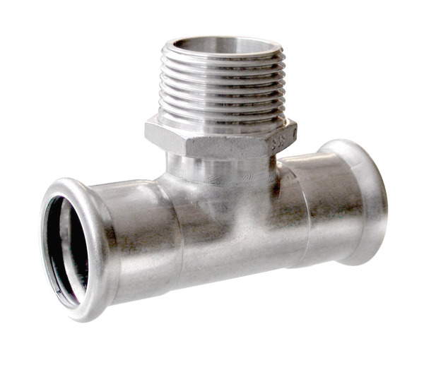 BONFIX M-press RVS-water T-stuk 15 x 1/2" bu.dr. x 15 mm