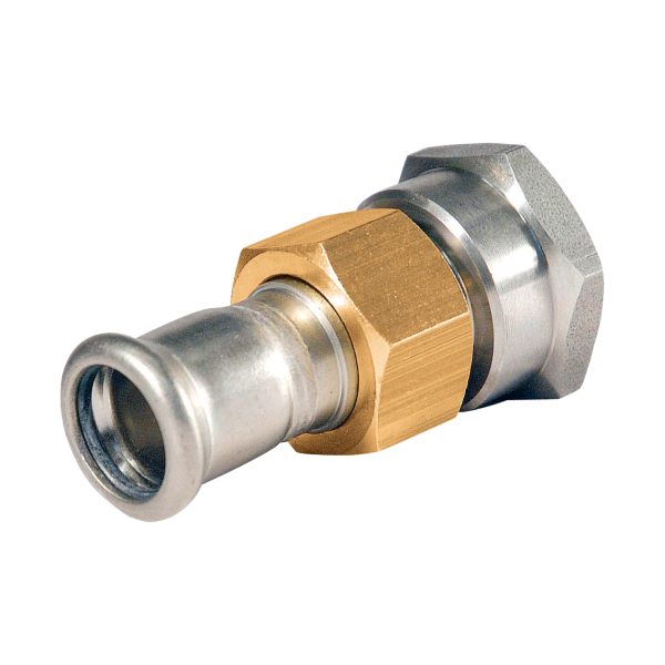 BONFIX M-press RVS-water 3-del. kopp. 1 1/4" bi.dr. x 35 mm