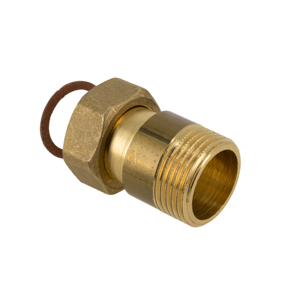 BONFIX Draad messing 2-del kopp. 1" bi.dr. x 1" bui.dr.