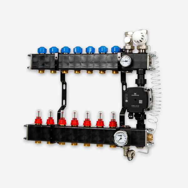 VTE Composiet Verdeler met pomp - 7 groeps