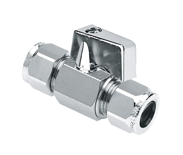 BONFIX Minikogelkraan recht knel 12x10 (chromen knop)