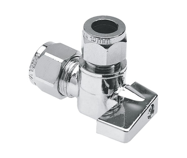 Wastafel (hoek) kogelstopkranen, verchroomd