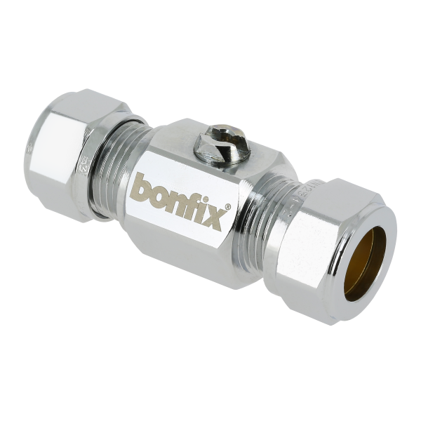 BONFIX Kogelstopkraan recht knel 15x15 (schroevendraaier)