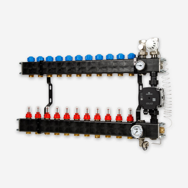 VTE Composiet Verdeler met pomp - 11 groeps