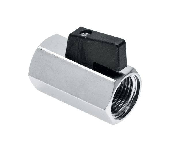 BONFIX Minikogelkraan 3/8" bi.dr. x bi.dr. (zwarte knop)