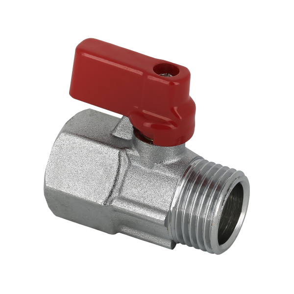 BONFIX Minikogelkraan vertind 1/2" bi. x bu. (rode knop)