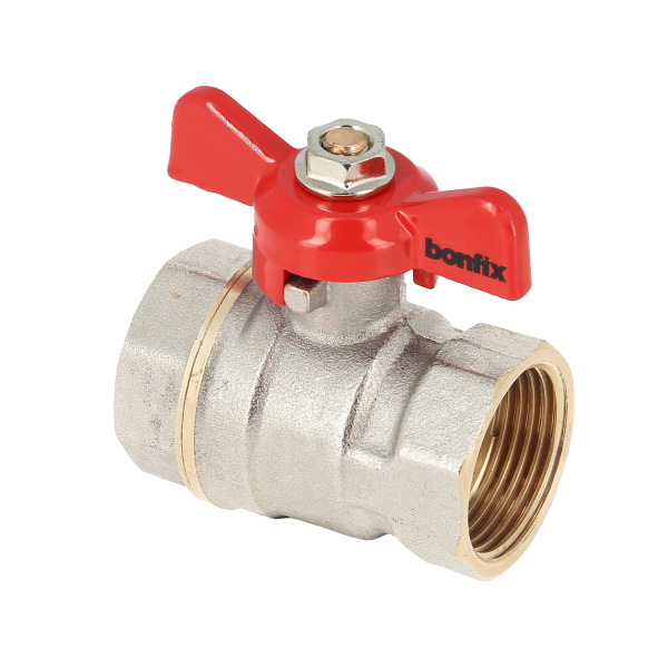 BONFIX Kogelkraan 1 1/4" bi. x 1 1/4" bi. +vlindergreep PN25