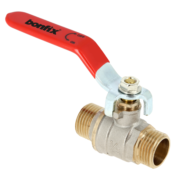 BONFIX Kogelkraan 1" bu.dr. x 1" bu.dr. + rode hendel