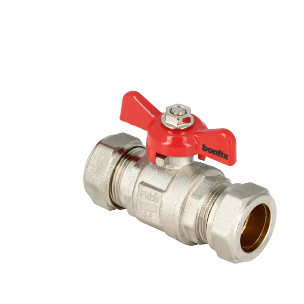 BONFIX Kogelkraan 2 x 28 mm knel met vlindergreep