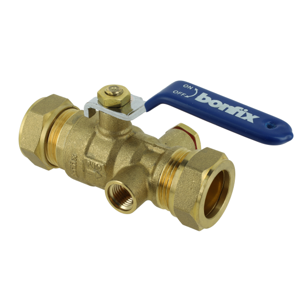BONFIX Kogelstopkraan 15 x 15 mm knel met aftap