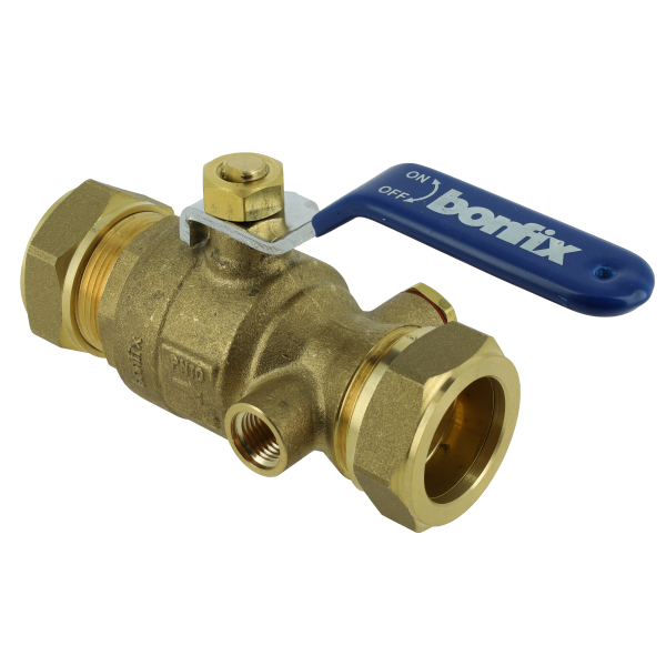 BONFIX Kogelstopkraan 28 x 28 mm knel met aftap