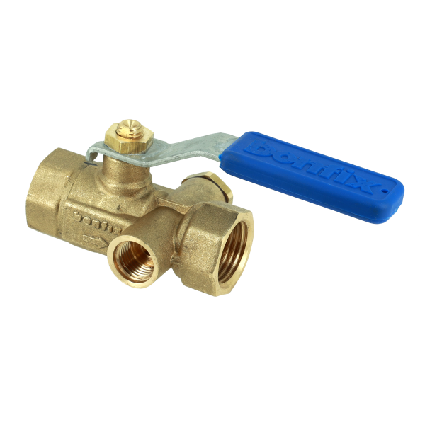 BONFIX Kogelstopkraan 1/2" x 1/2" bi.dr. met aftap
