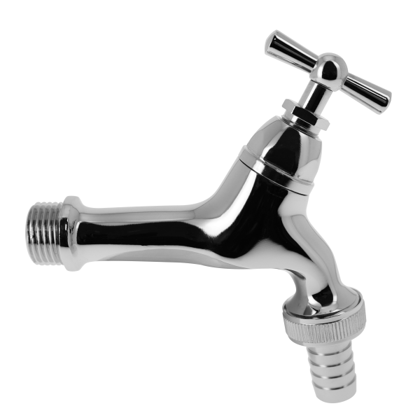 BONFIX Tapkraan verchroomd + kruk + slangwartel 1/2"