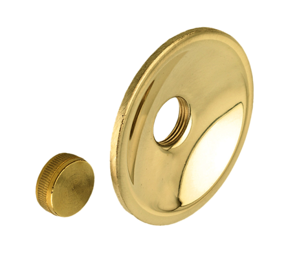 BONFIX Gevelplaat rond messing gepolijst + stop