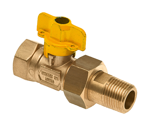 BONFIX Draad messing gaskogelkraan 1/2" bi. x kopp. 1/2" bu.