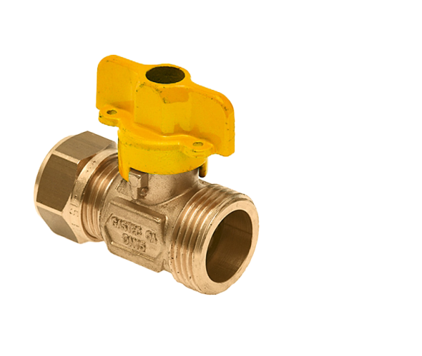 BONFIX Knel messing gaskogelkraan 15 mm x 3/4" bu.dr.