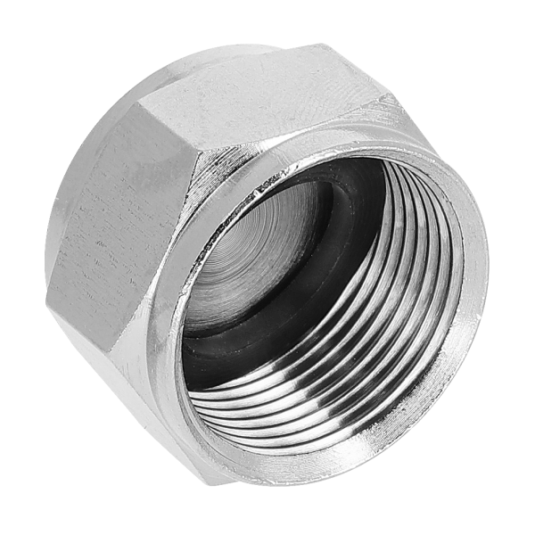 BONFIX Eindkoppeling messing vernikkeld M24