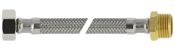 BONFIX RVS flex. aansluitleiding 35cm 1/2" bi. x 1/2" bu.