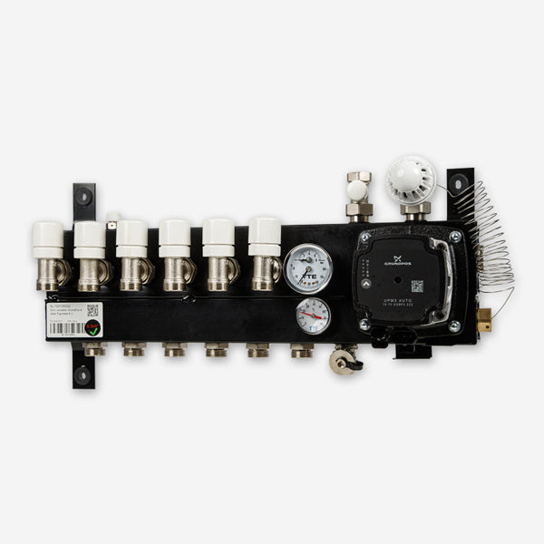 VTE SLIM Verdeler Grundfos A Label - 6 groeps