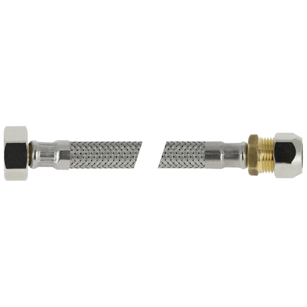 BONFIX RVS flex. aansluitleiding 50cm 3/8" bi.x 10mm knel