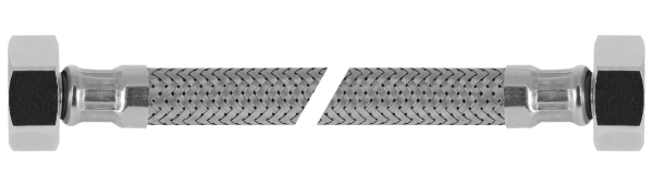 BONFIX RVS flex. aansluitleiding 50 cm 1/2"bi. x 3/8"bi.