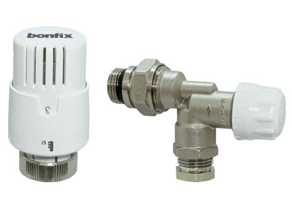 BONFIX Thermostaat radiatorventiel + adaptor haaks verkeerd
