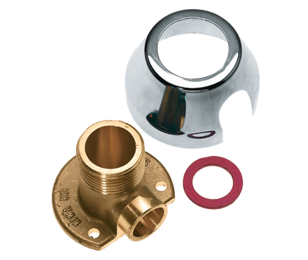 BONFIX Soldeer messing muurplaat + rozet 3/4" x 15 mm