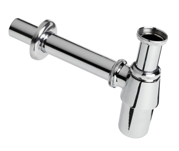 Bekersifon messing verchroomd