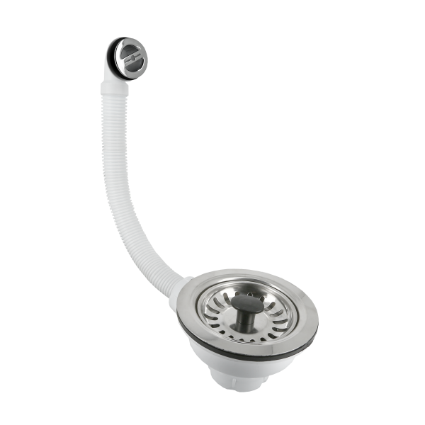 BONFIX RVS gootsteenplug m. ronde flexibele overl. 40 mm