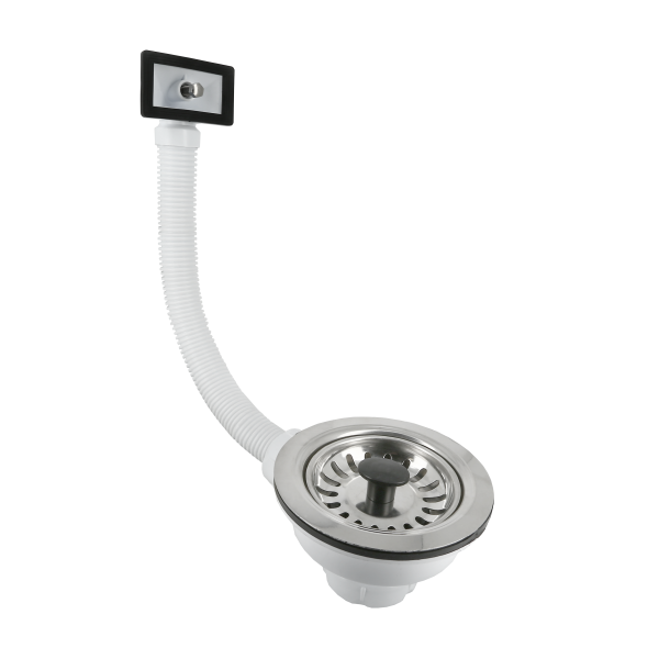 BONFIX RVS gootsteenplug m. vierkante flexibele overl. 40 mm