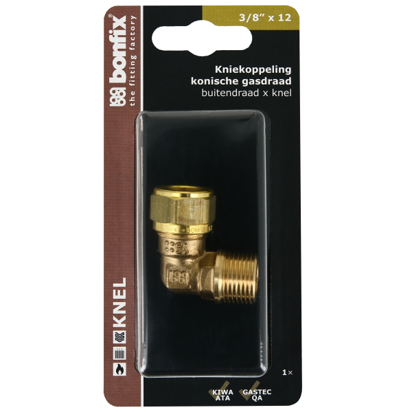 Blisters: Messing & messing vertinde knelfittingen