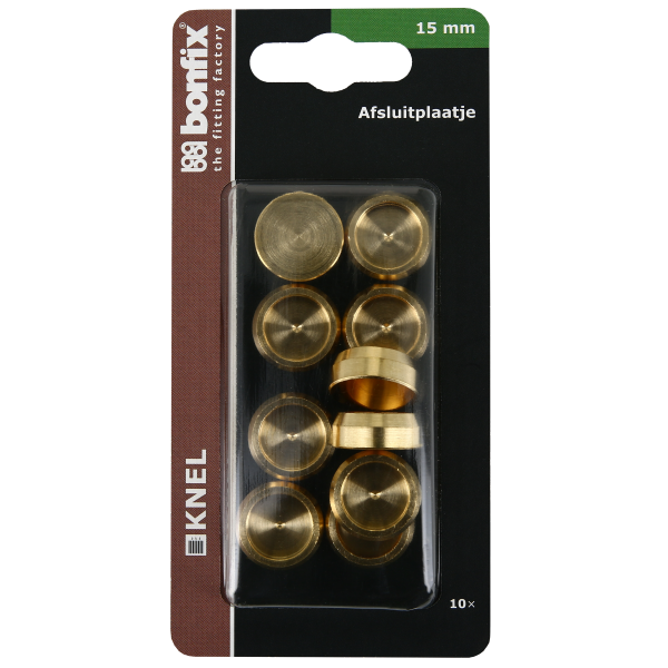 BONFIX Blister Afsluitplaat 15 mm 10 stuks