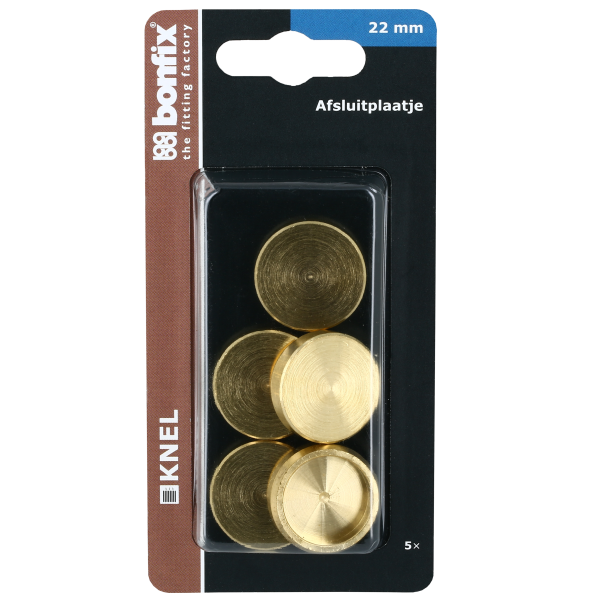 BONFIX Blister Afsluitplaat 22 mm 5 stuks