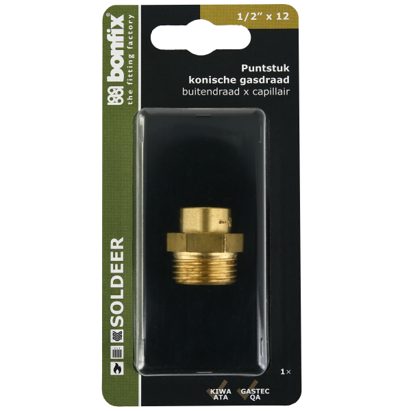 BONFIX Blister Cap puntstuk konisch 1/2" x 12 mm